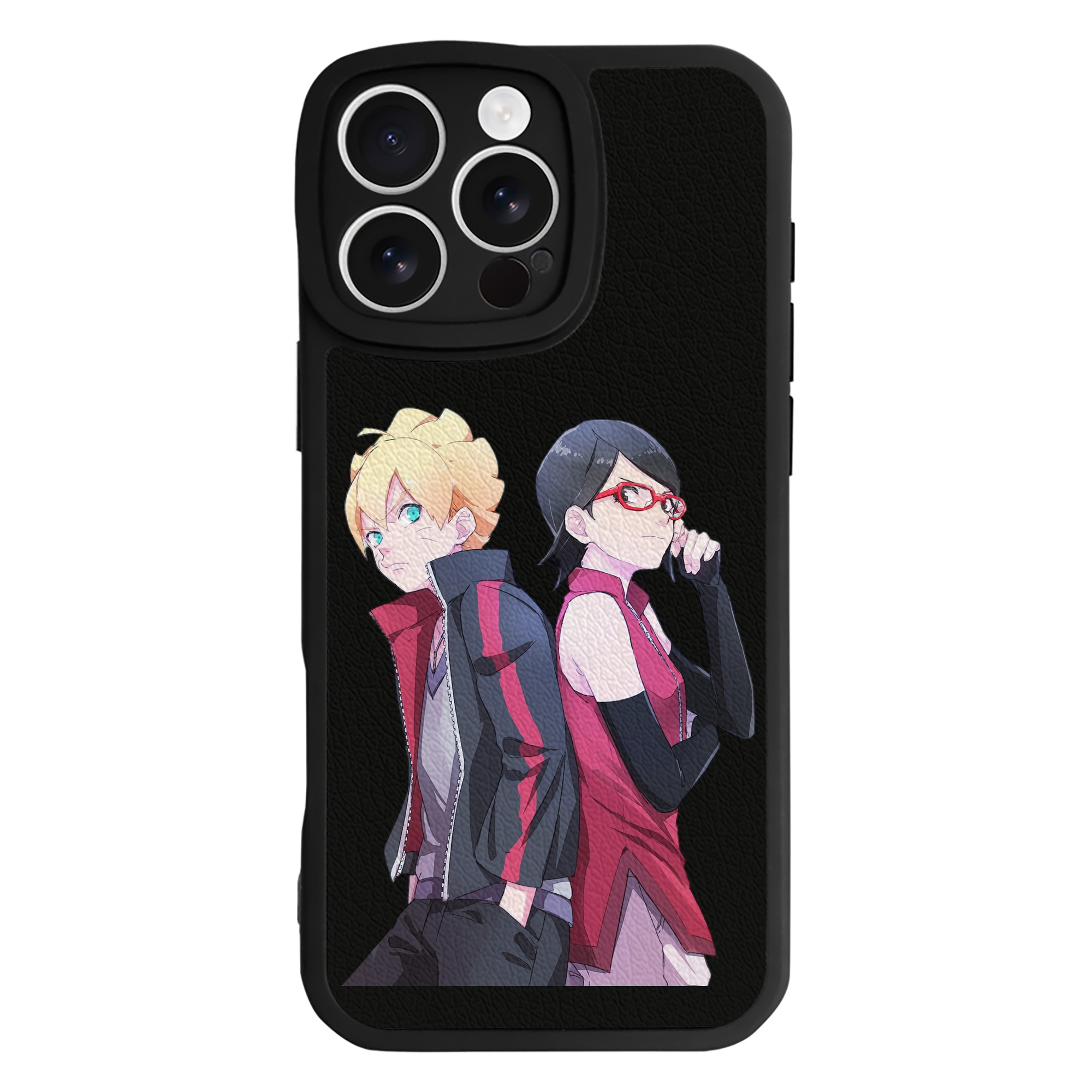 （画像用） NARUTO -ナルト- うちは サラダ Uchiha Sarada 【iPhone 16シリーズ対応】シリコンスマホケース（レザー調） 材質：シリコン